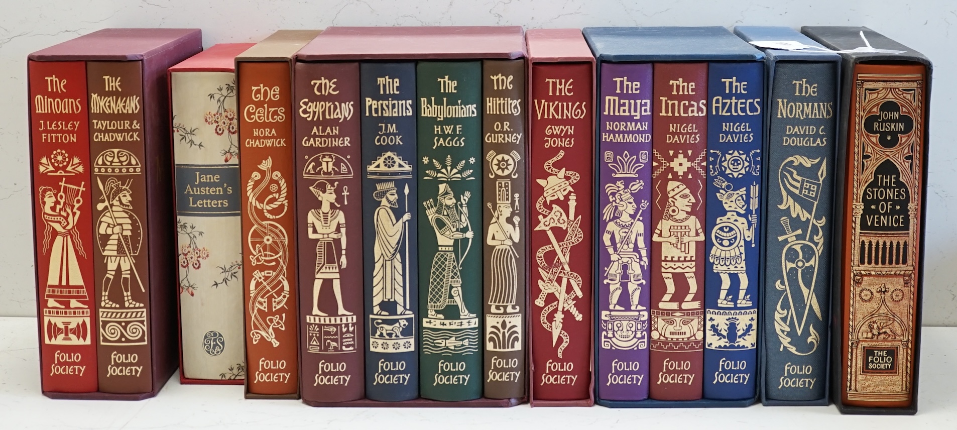A collection of fourteen Folio Society books in slip cases. Condition - good